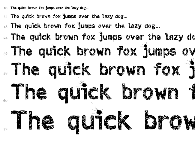 Tracing Blood font waterfall